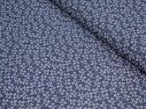 DARK BLUE WITH WHITE LEAF PRINTED PREMIUM MIX LINEN SHIRT FABRIC.